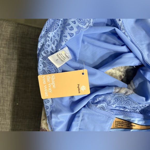 Popilush Shapewear Lace Deep V-Neck Sculpting Thong Bodysuit NWT - Picture 9 of 9